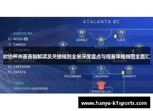 欧协杯决赛赛制解读及关键规则全景深度盘点与观赛策略指南全面汇